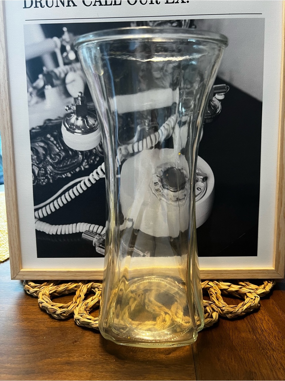 Clear Glass Decorative Vase - Transparent